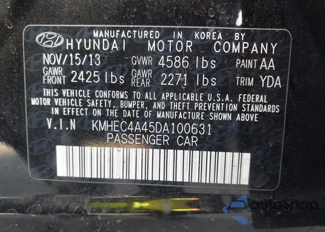 2013 Hyundai Sonata Hybrid Limited из США, поврежденный, VIN KMHEC4A45DA100631
